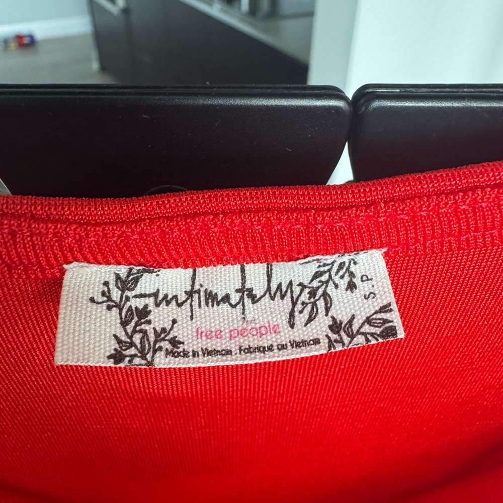 FREE PEOPLE Red Cowl Neckline Bodysuite - Picture 5 of 13